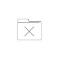 Delete folder icon in flat style isolatedFor your design, logo Royalty Free Stock Photo