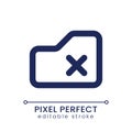 Delete from folder pixel perfect linear ui icon Royalty Free Stock Photo