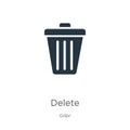 Delete icon vector. Trendy flat delete icon from gdpr collection isolated on white background. Vector illustration can be used for Royalty Free Stock Photo