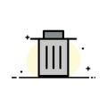 Delete, Interface, Trash, User Business Flat Line Filled Icon Vector Banner Template
