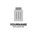 Delete, Interface, Trash, User Business Logo Template. Flat Color