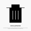 Delete, Interface, Trash, User solid Glyph Icon vector
