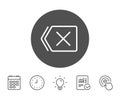 Delete line icon. Remove sign.