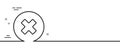 Delete line icon. Remove sign. Minimal line pattern banner. Vector