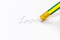 Delete love Royalty Free Stock Photo