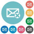 Delete mail flat icons