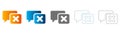 delete message icon set flat design vector illustration Royalty Free Stock Photo
