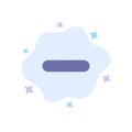 Delete, Less, Minus, Remove Blue Icon on Abstract Cloud Background Royalty Free Stock Photo