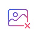 Delete photo pixel perfect gradient linear ui icon
