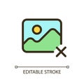 Delete photo pixel perfect RGB color ui icon