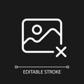 Delete photo pixel perfect white linear ui icon for dark theme
