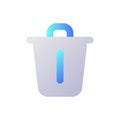Delete pixel perfect flat gradient two-color ui icon Royalty Free Stock Photo