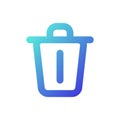 Delete pixel perfect gradient linear ui icon Royalty Free Stock Photo