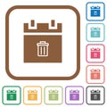 Delete schedule item simple icons