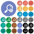Delete search round flat multi colored icons
