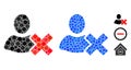 Delete User Mosaic Icon of Circle Dots Royalty Free Stock Photo