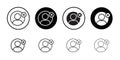 Delete user icon Isolated flat vector in outline
