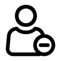 Delete User icon in line style for any projects Royalty Free Stock Photo