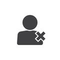 Delete user icon , remove account solid logo illustration,