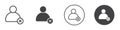 Delete user icon thin line illustration