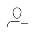Delete user icon vector. Line remove people symbol.