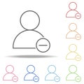 delete user sign icon. Elements of web in multi colored icons. Simple icon for websites, web design, mobile app, info graphics Royalty Free Stock Photo