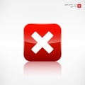 Delete web icon. Close symbol. Application button. Royalty Free Stock Photo