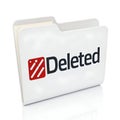 Deleted Folder Icon Illustration Isolated on White Background Royalty Free Stock Photo