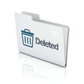 Deleted Folder Icon Illustration Isolated on White Background Royalty Free Stock Photo