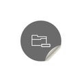 deleting folder icon. Element of web icons for mobile concept and web apps. Sticker style deleting folder icon can be used for web Royalty Free Stock Photo