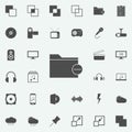 deleting folder icon. web icons universal set for web and mobile Royalty Free Stock Photo