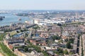 Delfshaven seen from Euromast, Rotterdam, Holland