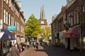 DELFT/NETHERLANDS - April 16, 2014: Typical street scene in the