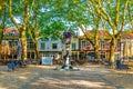 DELFT, NETHERLANDS, AUGUST 7, 2018: Beestenmarkt square in Delft, Netherlands Royalty Free Stock Photo