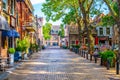 DELFT, NETHERLANDS, AUGUST 6, 2018: Beestenmarkt square in Delft, Netherlands Royalty Free Stock Photo
