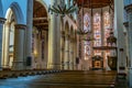 DELFT, NETHERLANDS, AUGUST 7, 2018: Interior of Oude Kerk church in Delft, Netherlands