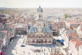 DELFT SKYLINE CITY HALL VIEW FROM ABOVE Royalty Free Stock Photo