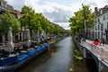 Delft, South Holland, The Netherlands - Contemorary looking glass reflecting the bus station