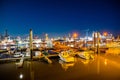 Delfzijl, Netherlands - January 10, 2020. Port at night