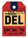 Delhi airport luggage tag