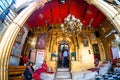 fisheye shot of temple entrance in delhi chandni chowk