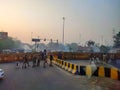 Delhi, India - 02 December 2020 : Delhi Noida border closed due to Farmers protest in demand to withdraw agriculture