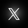 Delhi, INDIA - July 25, 2023: Twitter app new logo X on black background