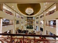 Delhi, INDIA - MARCH 08, 2020: Inside view of India`s largest shopping mall. people busy in shopping.people buying items,eating.