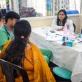 Delhi, India - November 19, 2022 Ã¢â¬â Basic routine health check-up camp has been organized by max hospital