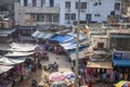 DELHI, INDIA - OCTOBER 12, 2013: Busy Main Bazar street, the mos