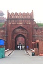 Delhi, India: October 18, 2015: Fragment of Majestic Red Fort or Lal Qila in Delhi, India. It is a world heritage Site