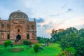 Dome at lodhi gardens during a monsoon sunset evening