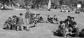 Unidentified local school boys in park of the India gate