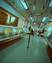 Delhi Metro's night view in India is very beautiful and due to Corona very few people travel
